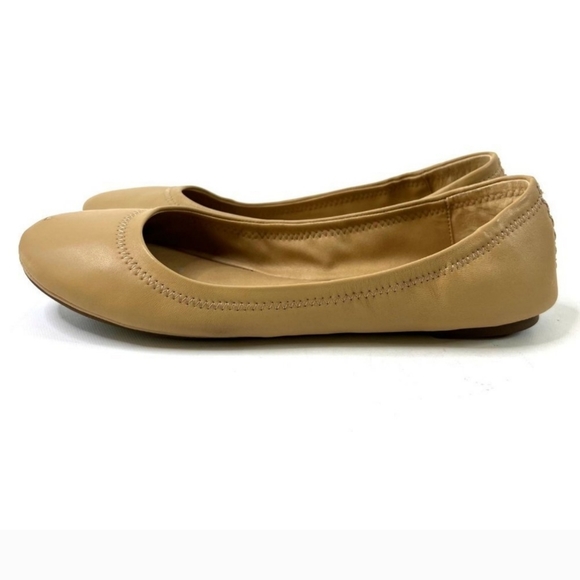 Lucky Brand Emmie Leather Ballet Flats Nude - 8 - Picture 4 of 9